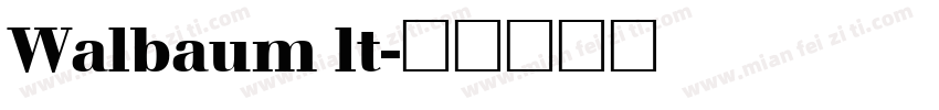 Walbaum lt字体转换